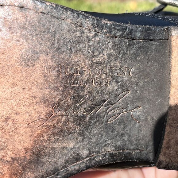 Frye Phillip Black Leather Knee High Buckle Riding Boots Size 6.5 B - Picture 7 of 8